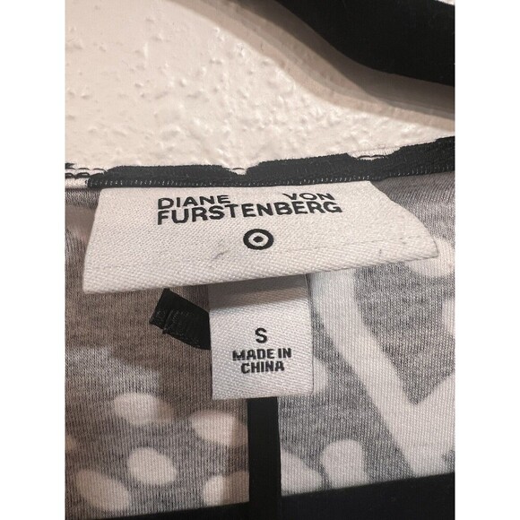 Diane Von Furstenberg DVF Target - Midi Sea Spots Black Wrap Dress Size Small - Picture 6 of 6